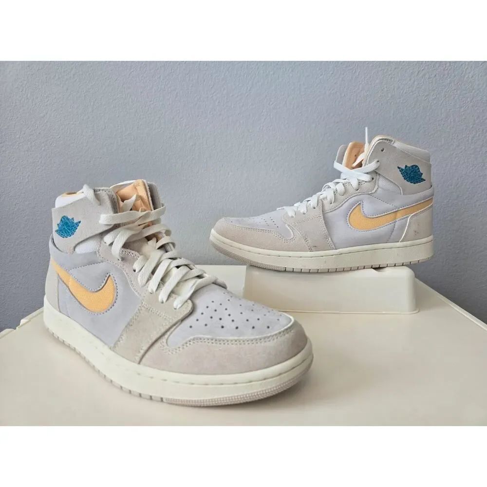 Nike Air Jordan 1 Zoom CMFT Beige Yellow Men’s Size 9 High Top Streetwear Y2K